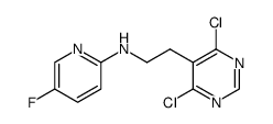 N-[2-(4,6-dichloro-5-pyrimidinyl)ethyl]-5-fluoro-2-pyridinamine Structure