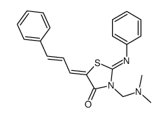 3-((Dimethylamino)methyl)-5-cinnamylidene-2-(phenylimino)-4-thiazolidi none结构式