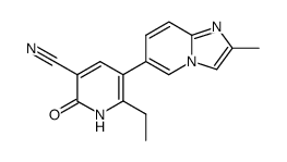 1,2-Dihydro-6-ethyl-5-(2-methylimidazo[1,2-a]pyridin-6-yl)-2-oxo-3-pyridinecarbonitrile结构式