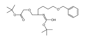 (S)-tert-butyl 2-(6-(benzyloxy)-2-(tert-butoxycarbonylamino)hexyloxy)acetate Structure