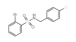 2-Bromo-N-(4-chlorobenzyl)benzenesulfonamide结构式