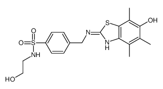 Benzenesulfonamide,N-(2-hydroxyethyl)-4-[[(6-hydroxy-4,5,7-trimethyl-2-benzothiazolyl)amino]methyl]-结构式