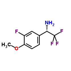 (1S)-2,2,2-Trifluoro-1-(3-fluoro-4-methoxyphenyl)ethanamine结构式