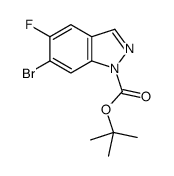 tert-Butyl 6-bromo-5-fluoro-1H-indazole-1-carboxylate structure