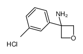 3-(3-methylphenyl)oxetan-3-amine,hydrochloride structure