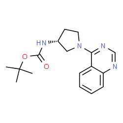 tert-Butyl N-[(3R)-1-(quinazolin-4-yl)pyrrolidin-3-yl]carbamate结构式