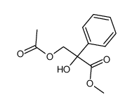 methyl 3-acetoxy-2-hydroxy-2-phenylpropanoate结构式