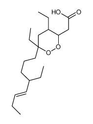 4,6-diethyl-6-(4-ethyl-5-octenyl)-1,2-dioxane-3-acetic acid Structure