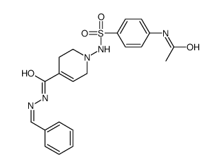 1-[(4-acetamidophenyl)sulfonylamino]-N-[(E)-benzylideneamino]-3,6-dihydro-2H-pyridine-4-carboxamide Structure