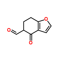 4-Oxo-4,5,6,7-tetrahydro-1-benzofuran-5-carbaldehyde Structure