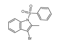 1-phenylsulfonyl-3-bromo-2-methylindole结构式