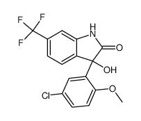 3-(5-Chloro-2-methoxyphenyl)-1,3-dihydro-3-hydroxy-6-(trifluoromethyl)-2H-indol-2-one Structure