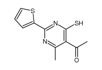 4-mercapto-6-methyl-2-thienyl-5-acetylpyrimidine Structure