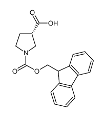 (3S)-FMOC-1-PYRROLIDINE-3-CARBOXYLIC ACID Structure