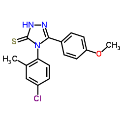 4-(4-CHLORO-2-METHYL-PHENYL)-5-(4-METHOXY-PHENYL)-4H-[1,2,4]TRIAZOLE-3-THIOL结构式