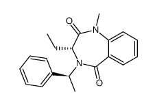 1-methyl-(3R)-ethyl-4-((S)-α-phenylethyl)-1,4-benzodiazepine-2,5-dione Structure