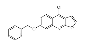 7-benzyloxy-4-chloro-furo[2,3-b]quinoline结构式