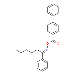 1-phenyl-1-hexanone O-(4-biphenylylcarbonyl)oxime Structure