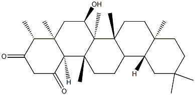 7α-Hydroxy-D:A-friedooleanane-1,3-dione structure