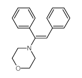 Morpholine,4-[(1E)-1,2-diphenylethenyl]-结构式