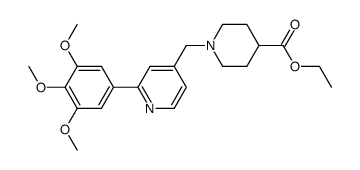 ethyl 1-[[2-(3,4,5-Trimethoxyphenyl)pyridin-4-yl]methyl]piperidine-4-carboxylate Structure