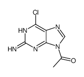 1-(2-amino-6-chloropurin-9-yl)ethanone结构式