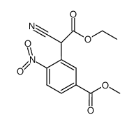 4-(1-氰基-2-乙氧基-2-氧乙基)-3-硝基苯甲酸甲酯结构式