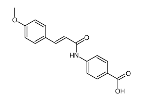 4-[3-(4-methoxyphenyl)prop-2-enoylamino]benzoic acid Structure