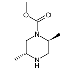 1-Piperazinecarboxylicacid,2,5-dimethyl-,methylester,(2S,5R)-(9CI) Structure