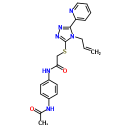 N-(4-Acetamidophenyl)-2-{[4-allyl-5-(2-pyridinyl)-4H-1,2,4-triazol-3-yl]sulfanyl}acetamide结构式