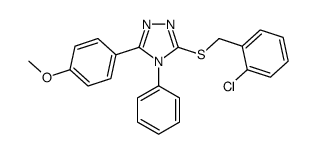 3-[(2-chlorophenyl)methylsulfanyl]-5-(4-methoxyphenyl)-4-phenyl-1,2,4-triazole结构式