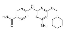 4-[[4-amino-6-(cyclohexylmethoxy)pyrimidin-2-yl]amino]benzamide结构式