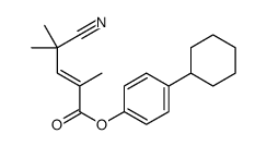 (4-cyclohexylphenyl) 4-cyano-2,4-dimethylpent-2-enoate结构式