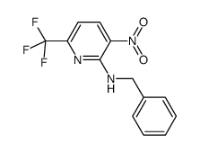 N-benzyl-N-(3-nitro-6-trifluoromethylpyridin-2-yl)amine结构式