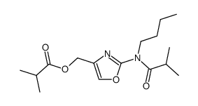 N-butyl-N-(4-isobutyryloxymethyl-oxazol-2-yl)-isobutyramide结构式