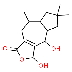 4,4a,5,6,7,9-Hexahydro-3,4-dihydroxy-6,6,8-trimethylazuleno[5,6-c]furan-1(3H)-one Structure