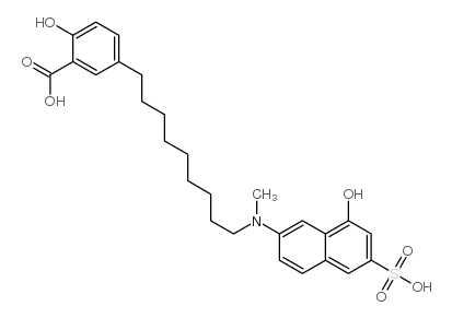 7-[N-methyl-N-(3-carboxy-4-hydroxyphenylfonyl)]amino-1-naphthol-3-sulfonic acid Structure