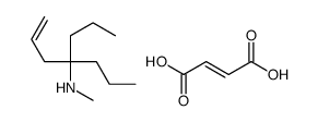 (Z)-4-hydroxy-4-oxobut-2-enoate,methyl(4-propylhept-1-en-4-yl)azanium结构式