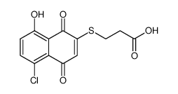 3-(5-Chloro-8-hydroxy-1,4-dioxo-1,4-dihydro-naphthalen-2-ylsulfanyl)-propionic acid结构式