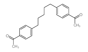 1-[4-[5-(4-acetylphenyl)pentyl]phenyl]ethanone Structure