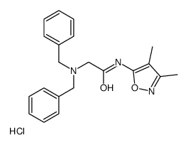 2-(dibenzylamino)-N-(3,4-dimethyl-1,2-oxazol-5-yl)acetamide,hydrochloride结构式