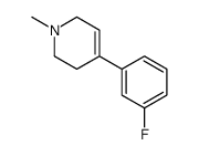 4-(3-fluorophenyl)-1-methyl-3,6-dihydro-2H-pyridine结构式