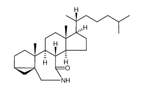 7-aza-3α,5-cyclo-B-homo-5α-cholestan-7a-one结构式