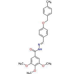 3,4,5-Trimethoxy-N'-[(E)-{4-[(4-methylbenzyl)oxy]phenyl}methylene]benzohydrazide Structure