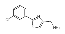 (2-(3-CHLOROPHENYL)THIAZOL-4-YL)METHANAMINE结构式