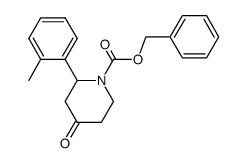 2-(2-methyl-phenyl)-4-oxo-piperidine-1-carboxylic acid benzyl ester结构式