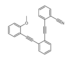 2-[2-[2-[2-(2-methoxyphenyl)ethynyl]phenyl]ethynyl]benzonitrile结构式