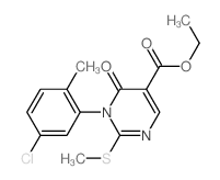 5-Pyrimidinecarboxylicacid, 1-(5-chloro-2-methylphenyl)-1,6-dihydro-2-(methylthio)-6-oxo-, ethylester结构式