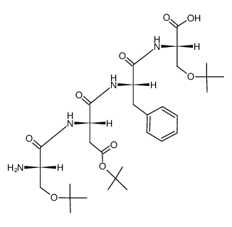 H-Ser(Bu-t)-Asp(OBu-t)-Phe-Ser(Bu-t)-OH结构式