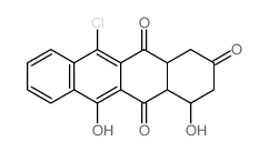 11-chloro-4,6-dihydroxy-3,4,4a,12a-tetrahydro-1H-tetracene-2,5,12-trione Structure